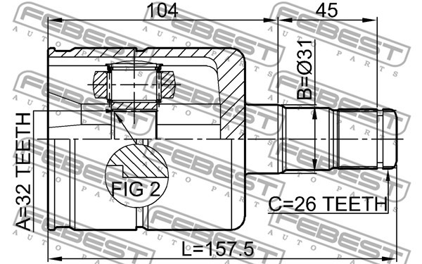 AUDI/ VW/ SEAT / SKODA 2311-030 FEBEST
