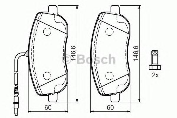 Колодки тормозные PEUGEOT 807 (02-10) CITROEN C8 (02-) передние (4шт.) BOSCH 0 986 424 789 BOSCH