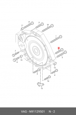 БОЛТ N91129501 N 911 295 01 VAG