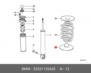 проставка пружины нижняя!\ BMW 3 E36 All 33 53 1 135 420 BMW