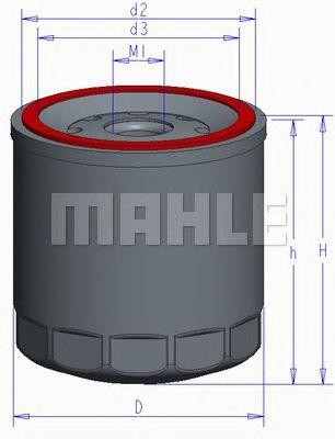 фильтр масляный!\ Audi A3 1/2/1.4TSI, VW Golf 1.2/1.4TSI/Polo 1.4TSI 12> OC 1196 MAHLE KNECHT