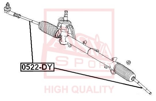 Тяга рулевая  шарнир осевой 0522DY 0522DY ASVA