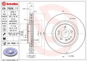 Диск тормозной 09.7606.11 09.7606.11 BREMBO
