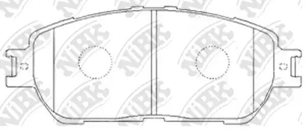 Колодки тормозные TOYOTA Camry (V30),Avalon (05-07) передние (4шт.) NIBK PN1480 NIBK
