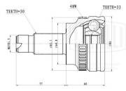 ШРУС BMW 3 E90 (05-) (наруж. перед.) (GO 2601) GO2601 TRIALLI