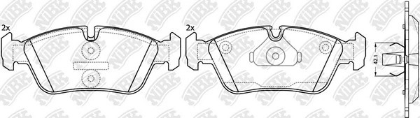 Колодки тормозные BMW 3 (E36,E46),Z3 передние (4шт.) NIBK PN0010 NIBK