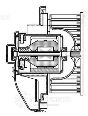 э/вентилятор отоп.! 24V\ Isuzu NQR71/NQR75 06> LFH2901 LUZAR