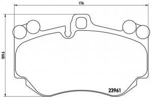 P65016 1140 00 [95535193950] !колодки дисковые п.\ Porsche Cayenne 955 3.2-4.8i/ P65016 BREMBO
