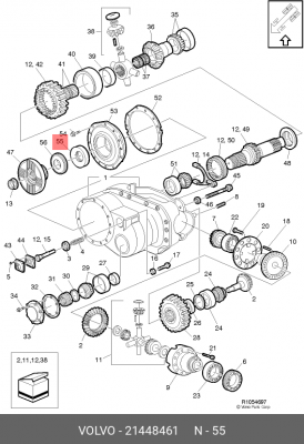 Сальник хвостовика редуктора VOLVO 21448461 VOLVO