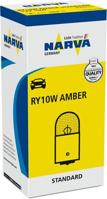 Лампа 12V RY10W BAU15s желтая Yellow NARVA 173173000 NARVA