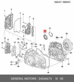 Сальник OPEL Zafira (12-) вала КПП передний OE 24266675 GENERAL MOTORS