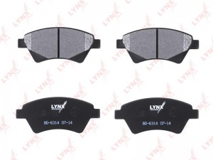 колодки дисковые передн.!\ Renault Kangoo 1.6-1.9D 97> / Megane 1.5D-2.0T 02> BD-6314 LYNXAUTO