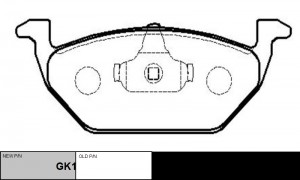Колодки тормозные VOLKSWAGEN Beetle 2011 ~ 2016 / Bora 1998 ~ 2005 / Caddy 2003  GK1280 CTR
