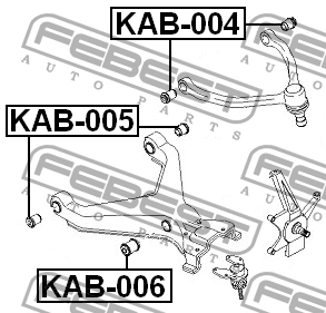 Сайлентблок нижн рычага внутренний KIA SPORTAGE 1998-2003 KAB-005 KAB-005 FEBEST