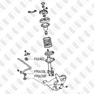 Тяга стабилизатора передняя правая TOYOTA Avensis/Carina E/Celica 92- FP0630R FP0630R FIXAR