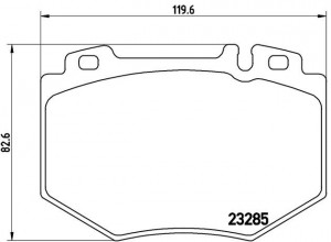 P50048 1065 00 !колодки дисковые п.\ MB W220 3.5/4.3/5.0/4.0CDi 02> P50048 BREMBO