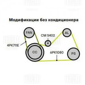 Ролик привод. ремня для а.м VW Transporter T5 03- 2.0TDi с натяж. мех.  CM 5402 CM5402 TRIALLI