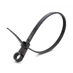 Хомут-стяжка 300х5.0 пластик черный с отверстием под винт (100шт.) FORTISFLEX 90335 FORTISFLEX