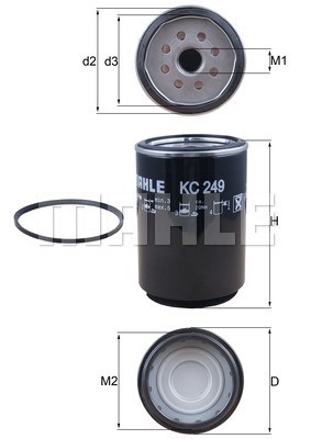 Фильтр топливный грубой очистки KC249D MAHLE KNECHT