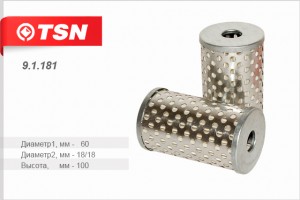 фильтрующий элемент масл.! D60 d18/18 H100.5 DAF CF65/75/85, Iveco Daily 9.9.34 TSN