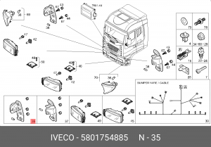 повторитель поворота! прав.\Iveco Stralis Euro6 5801754885 IVECO
