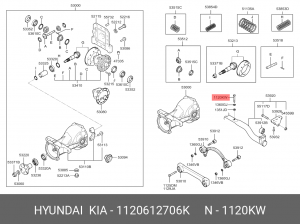 Болт 1120612706K HYUNDAI KIA