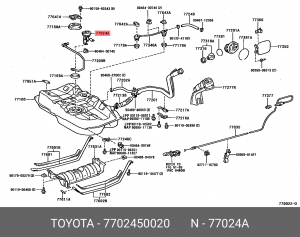 ФИЛЬТР ТОПЛИВНЫЙ ТОНКОЙ ОЧИСТКИ 77024-50020 TOYOTA