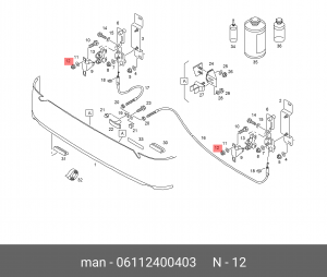 6-гранная стопорная гайка BM6-8-MAN183-B 06112400403 MAN