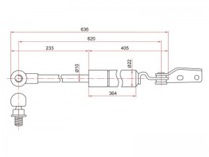 АМОРТИЗАТОР КРЫШКИ БАГАЖНИКА MAZDA MPV LW# 99-06 RH STLC6262620F SAT