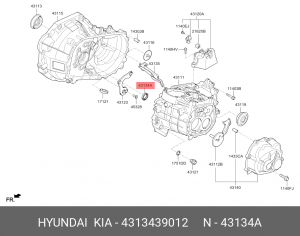 сальник вала первичного КПП!\ Hyundai Solaris 10>/Creta 1.6 16>, KIA Rio UB 11> 4313439012 HYUNDAI