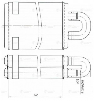 Радиатор отопителя ПАЗ,ЛиАЗ (фронтальный) блок LUZAR LRH 0303 LUZAR