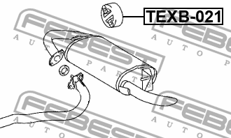 Подвеска глушителя TOYOTA LAND CRUISER 200 TEXB-021 TEXB-021 FEBEST