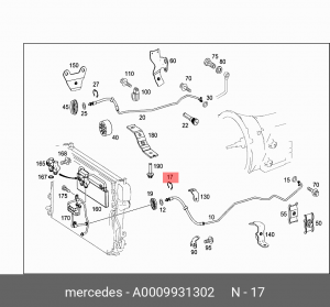 КРЕПЕЖНАЯ КЛИПСА 0009931302 A 000 993 13 02 MERCEDES BENZ