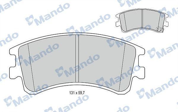 Колодки тормозные MAZDA 6 GG (02-07) (LF 2.0/L3 2.3) передние (4шт.) MANDO MBF015637 MANDO