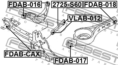 Сайлентблок VLAB-012 VLAB-012 FEBEST