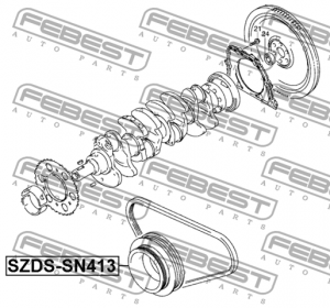 Шкив коленвала SUZUKI JIMNY SN413 1998-2018 SZDS-SN413 SZDSSN413 FEBEST