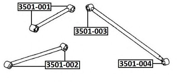 Сайлентблок задней продольной тяги 3501-002 ASVA
