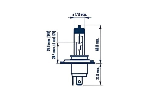 Лампа 12V H4 60/55W P43t-38 +50% Range Power Blue+ NARVA 486773000 NARVA