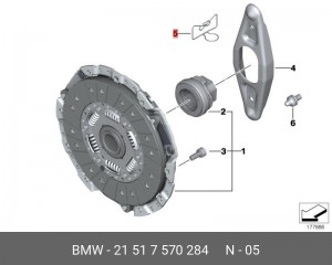 пружина выжимного!\ BMW All 21 51 7 570 284 BMW