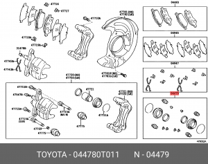 р/к тормозного суппорта переднего!\ Toyota Venza 09-16 04478-0T011 TOYOTA