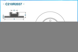 Диск тормозной передний  2шт C210R2037 CWORKS