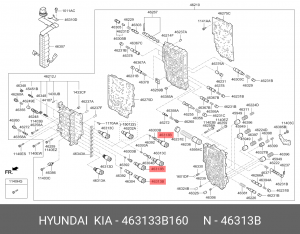 Клапан электромагнитный HYUNDAI Elantra (14-),i30 (12-),i40 (15-) АКПП OE 463133B160 HYUNDAI KIA