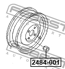 Болт колесный RENAULT LOGAN 2005-2013 2485B-001 2485B-001 FEBEST