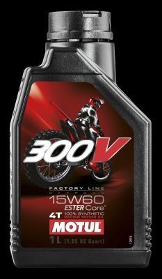 Масло моторное для 4-х тактных двигателей MOTUL 300V 4T OFF ROAD 15W60 синт.1л 104137 MOTUL