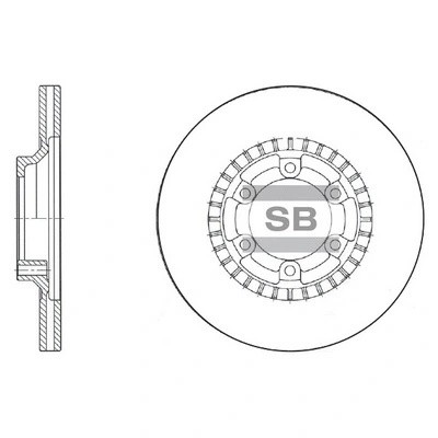 Диск тормозной MITSUBISHI Pajero (00-) передний (1шт.) SANGSIN SD1059 SANGSIN