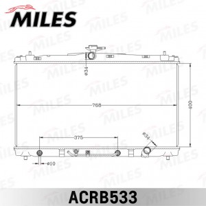 Радиатор (паяный) TOYOTA CAMRY (11-16) 2.5 AT ACRB533 ACRB533 MILES