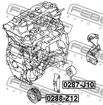 Ролик натяжной 0287-J10 0287-J10 FEBEST