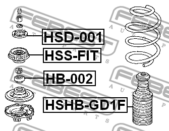Опора амортизатора HONDA FIT 02-08 HSS-FIT HSS-FIT FEBEST