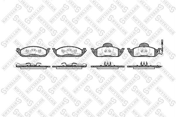 колодки дисковые п.! с антискрип. пластинами\ Chery, MB W163 2.3/3.2/2.7CDi 98> 708-001B-SX STELLOX