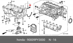 Пробка сливная HONDA 90009-PY3-000 90009PY3000 HONDA